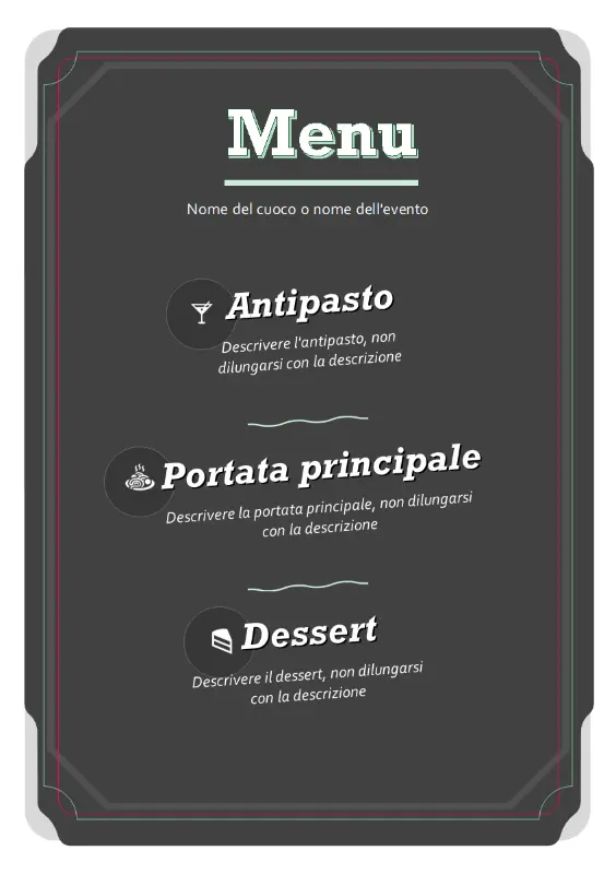 Menu base brown modern-simple