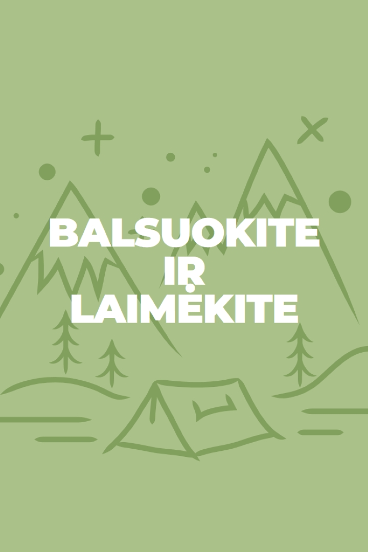 Balsuokite ir laimėkite green whimsical-line