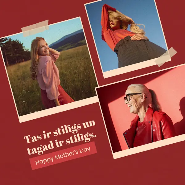 Stilīgā Māte diena red collage,photo,dynamic,multi-photo,multi-image,montage
