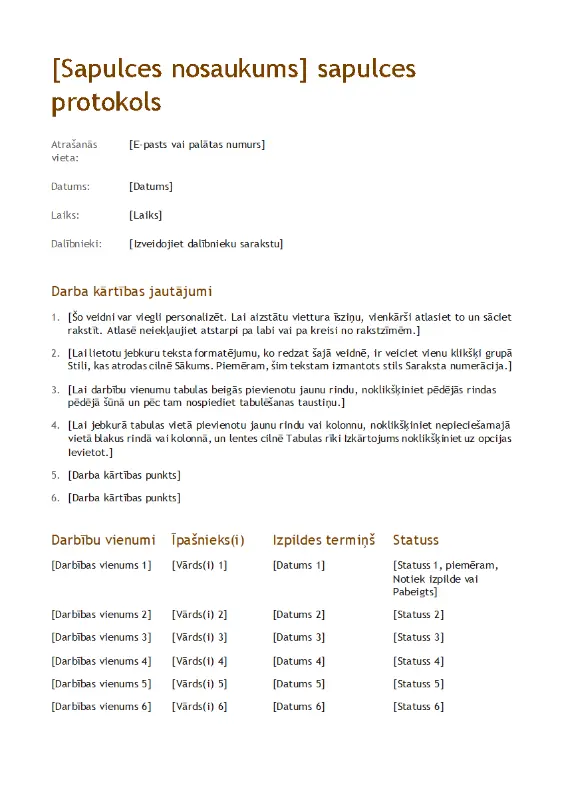 Sapulces protokols (vienkāršs) modern simple