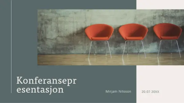 Moderne konferansepresentasjon gray modern-simple