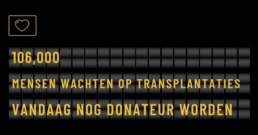 Vandaag nog orgaandonor worden black modern-bold
