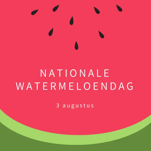 Nationale Watermeloendag pink modern-simple