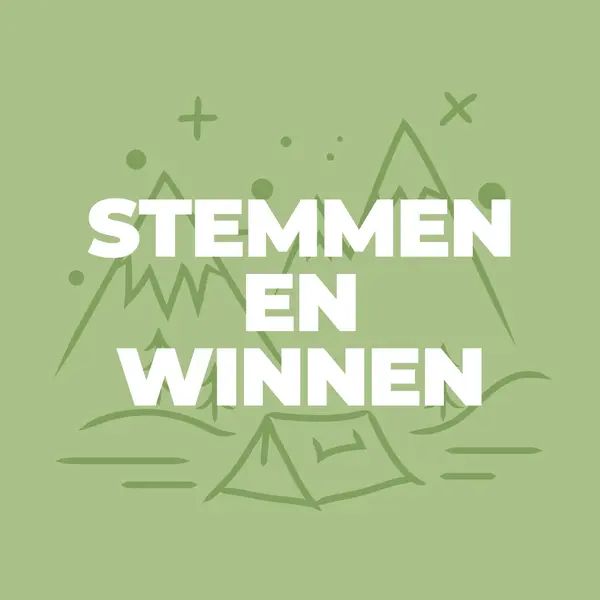 Stemmen en winnen green whimsical-line