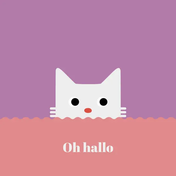 Hallo. red cute,simple,cat,neutral,bright,fun