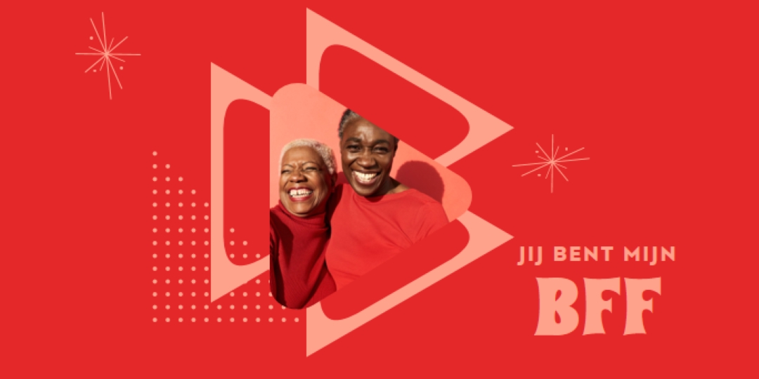 Vrienden voor het leven red vintage-retro