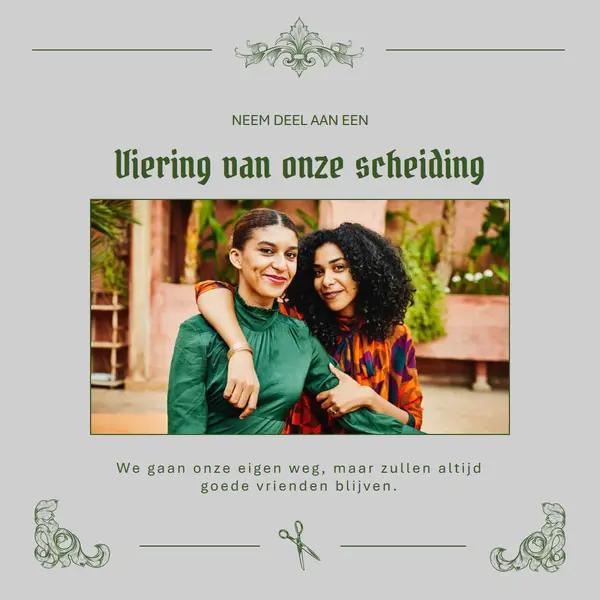 Onze scheiding vieren gray vintage,illustration