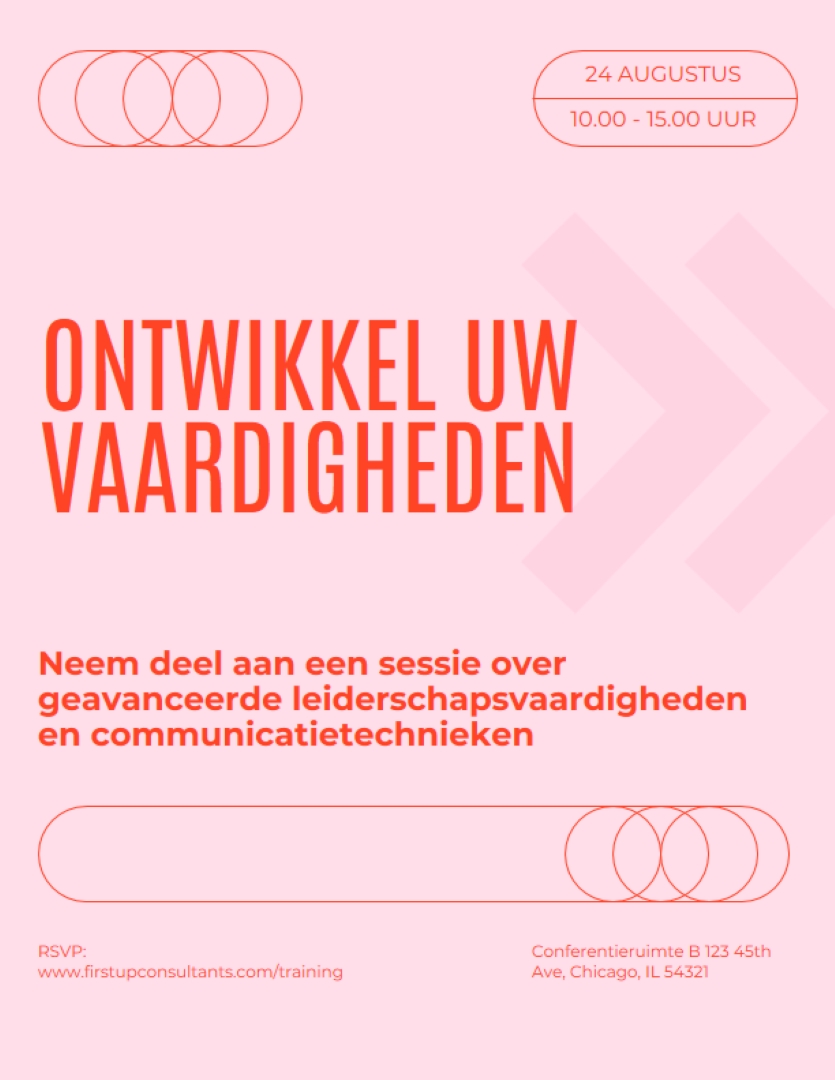 Moderne retro evenementenfolder pink modern,bold,typographic,shapes,outlines