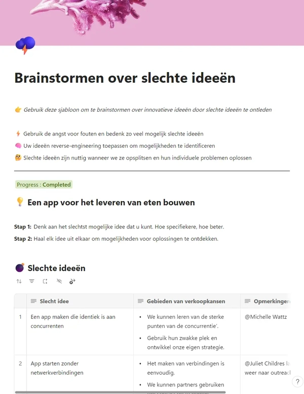 Brainstormen over slechte ideeën