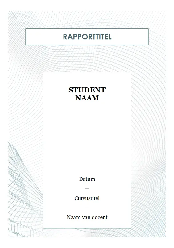 Modern studentenverslag gray modern simple