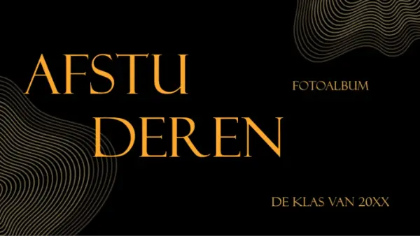 Donker fotoalbum van diploma-uitreiking black modern bold