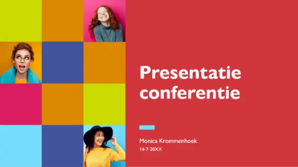 Kleurrijke presentatie voor vergaderingen modern-bold