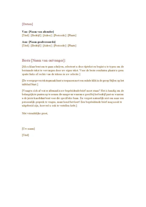 Formele zakelijke brief modern simple