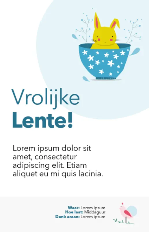 Lenteprintjes  blue whimsical color block