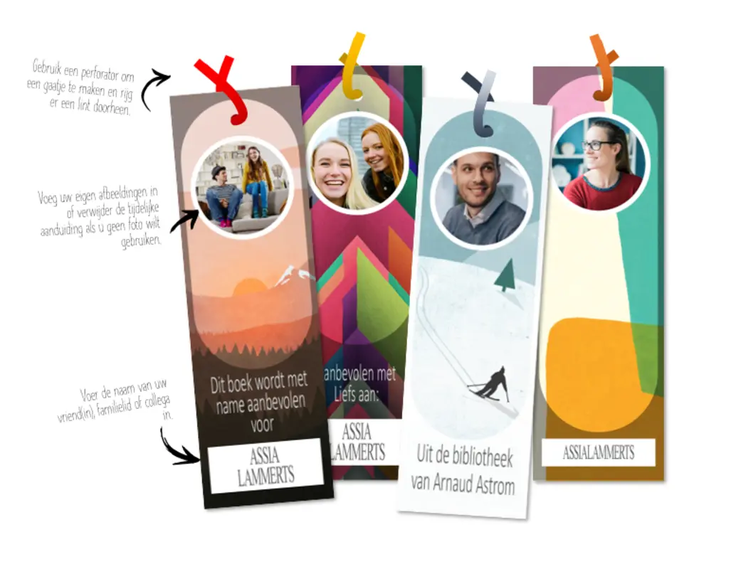 Personaliseerbare bladwijzers organic simple