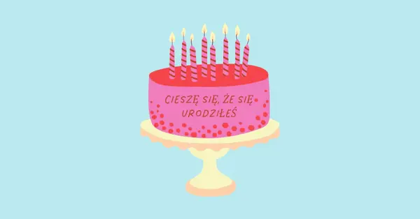 Cieszę się, że się urodziłeś pink cute,3d,minimal