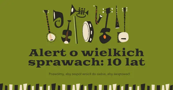 Alert dotyczący wielkich transakcji green retro,graphic,music