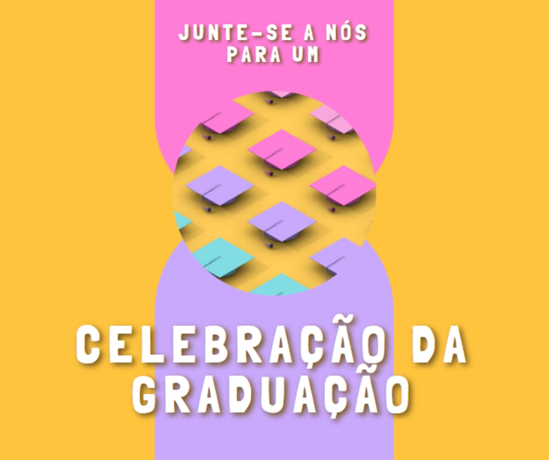 Junte-se à celebração da formatura yellow whimsical-color-block