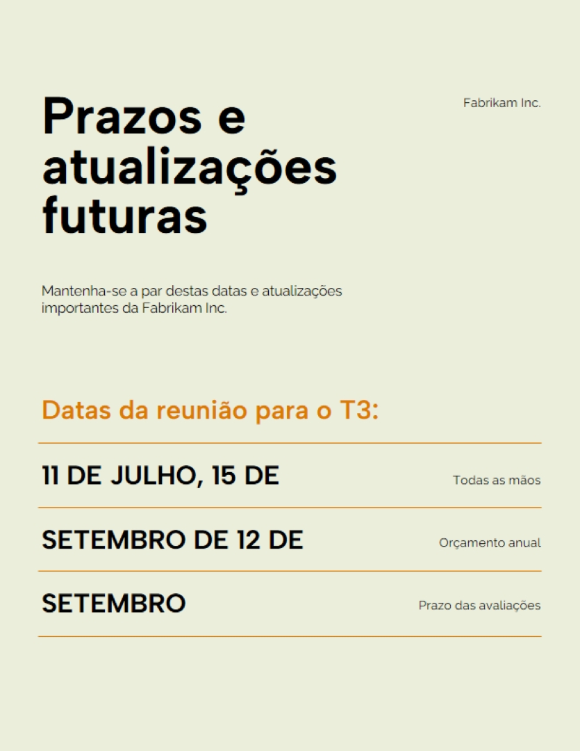 Panfleto de atualização empresarial simples green simple,modern,lines,typographic