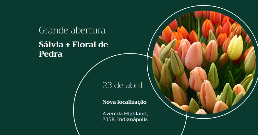 Grande abertura da boutique floral green modern-simple