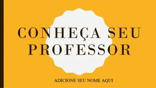 Conheça seu professor yellow modern color block