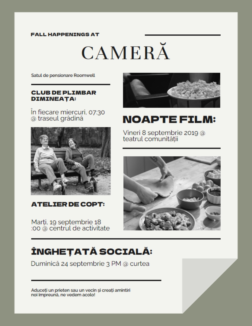 Fluturaș de eveniment clasic cu caractere aldine green vintage,retro,newspaper,editorial,informative