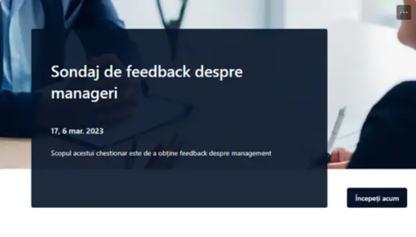 Sondaj de feedback despre manageri gray