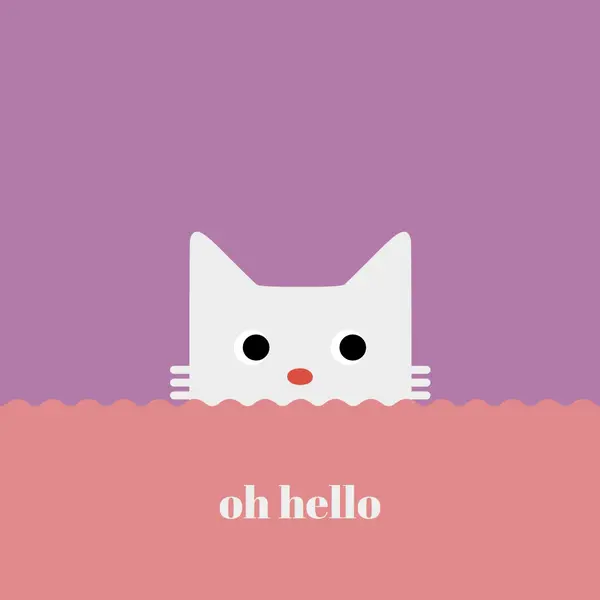 Oh, ahoj. red cute,simple,cat,neutral,bright,fun