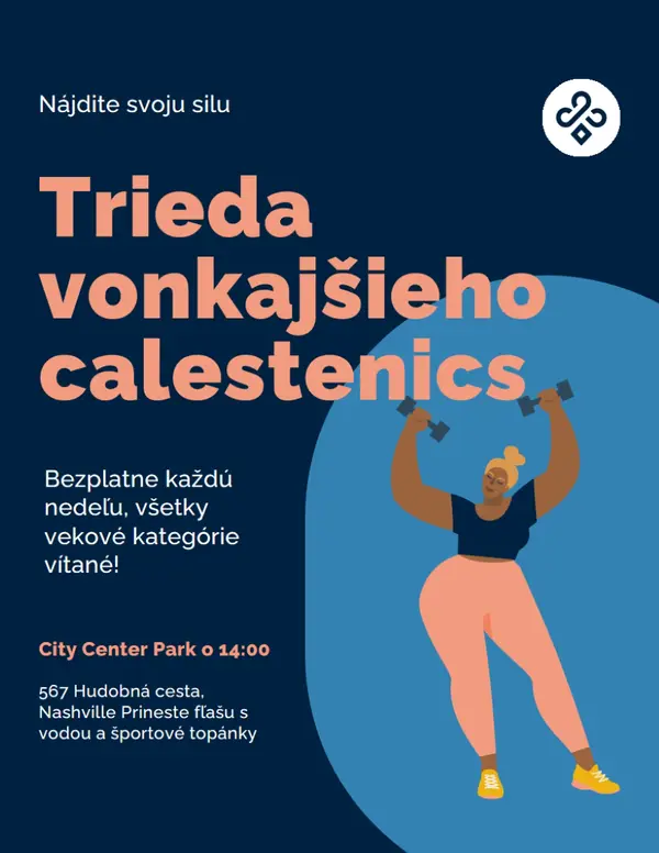Jednoduchý moderný leták o cvičení blue modern,simple,flat-graphic