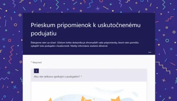 Prieskum pripomienok k uskutočnenému podujatiu blue