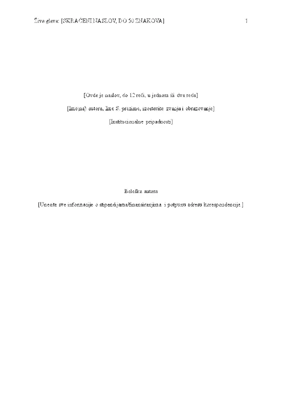 Izveštaj APA stila (6. izdanje) modern simple