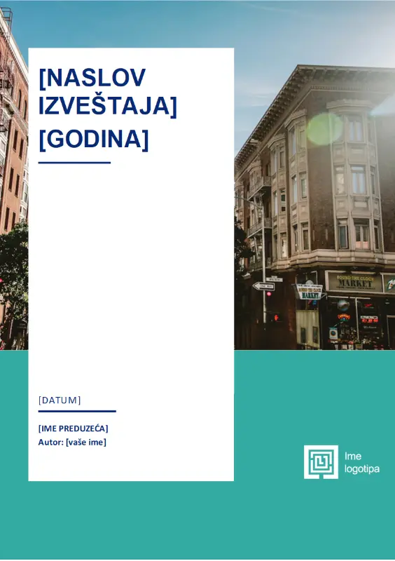 Izveštaj  blue modern simple
