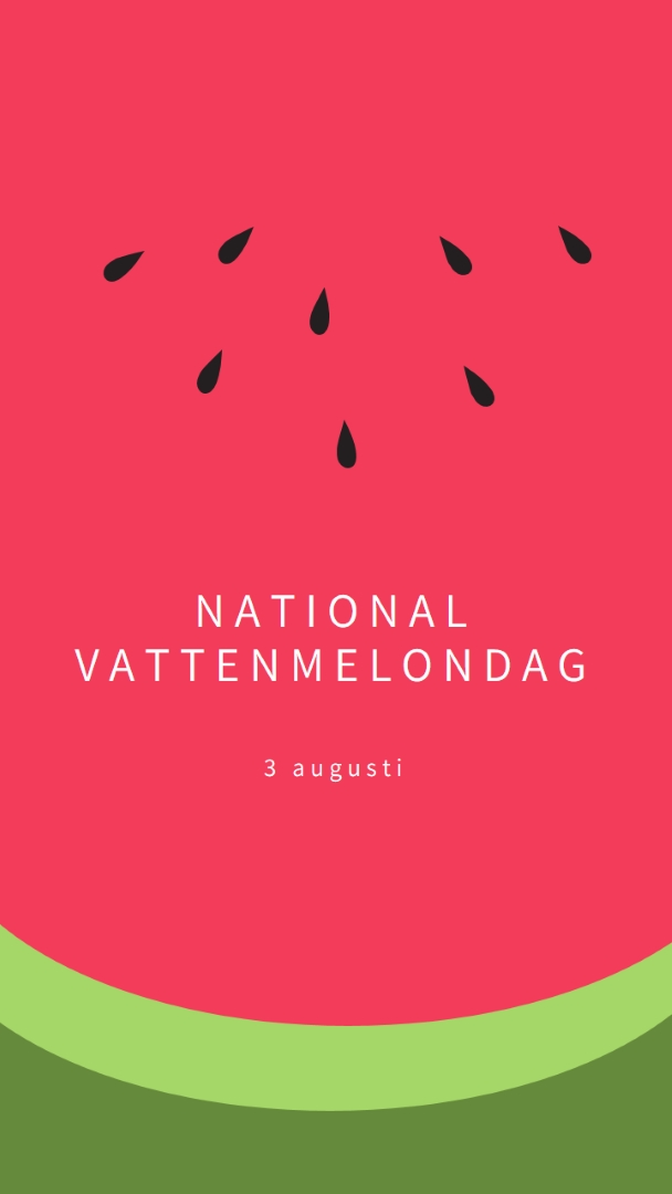 National Watermelon Day pink modern-simple
