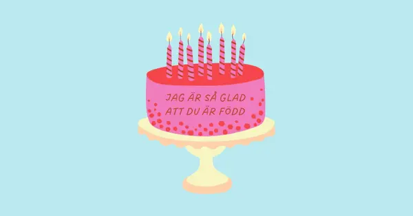 Kul att du är född pink cute,3d,minimal