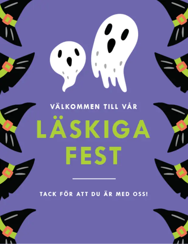Utskrifter för Halloween-fest purple whimsica color block