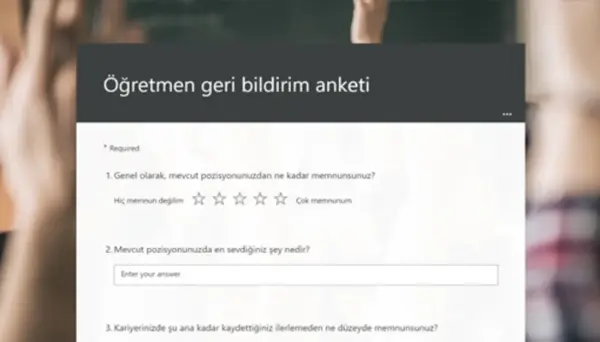 Öğretmen geri bildirim anketi brown modern simple