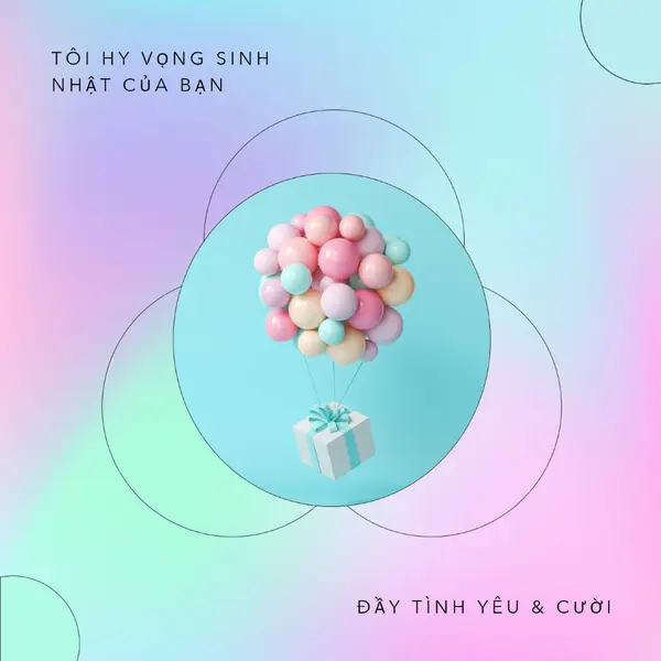 Chúc mừng sinh nhật vui vẻ pink modern,playful,gradient