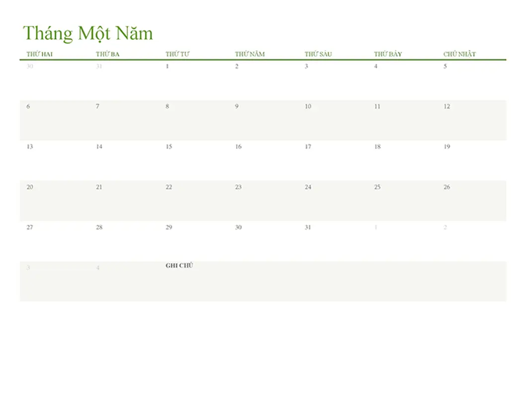 Lịch năm bất kỳ (mỗi tab 1 tháng)
