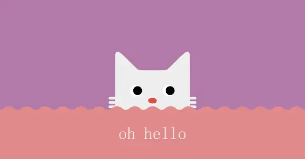匢，您好 red cute,simple,cat,neutral,bright,fun